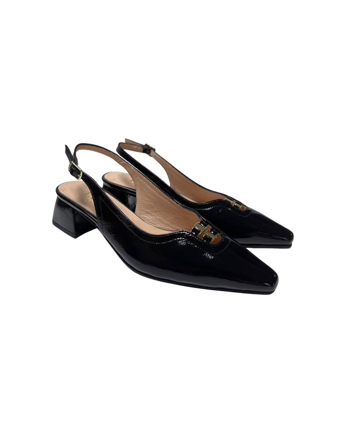 Sandale na petu crne — LB RIPKA 696.2240 — CRNA