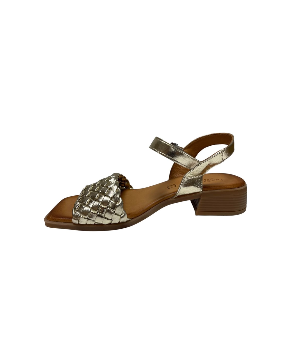 Sandale na petu zlatne — LOVE BALLERIN'S 7413 - 212 — ZLATNA