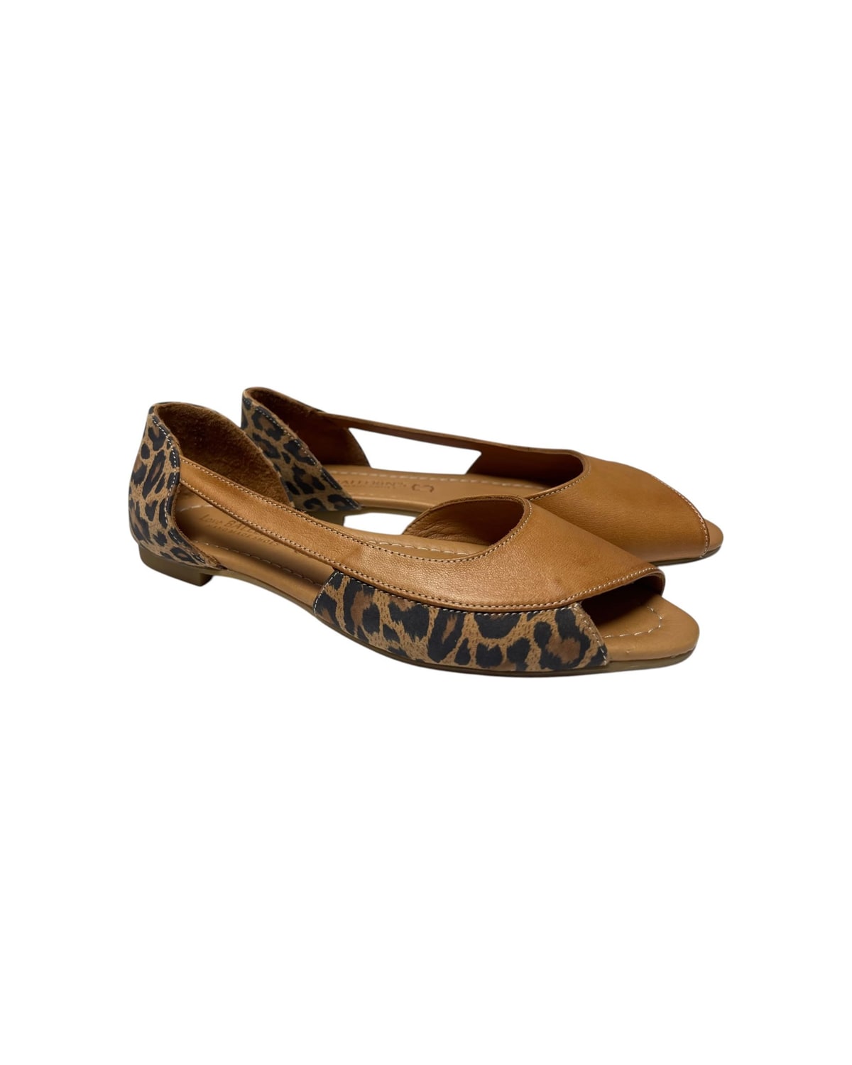 Ravne sandale smeđa (coconut - taba - leopard)