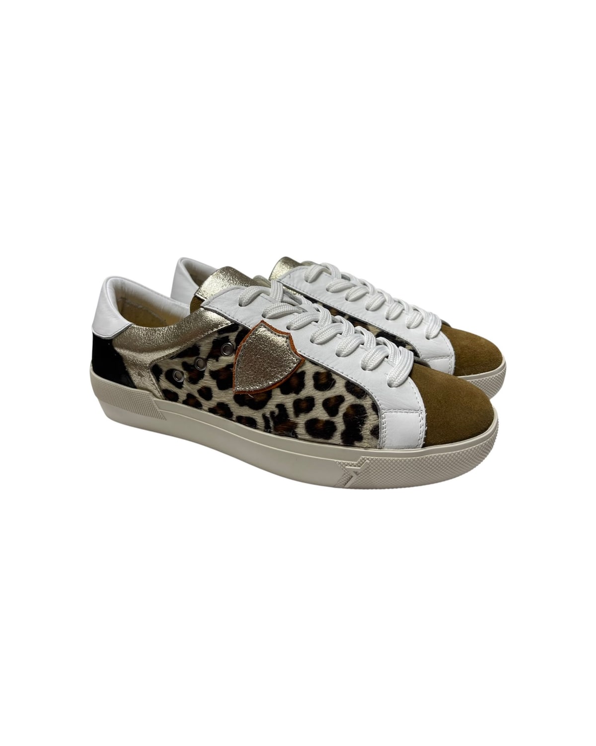Modne patike toffe suet - beyaz risus - leopar taytuyu